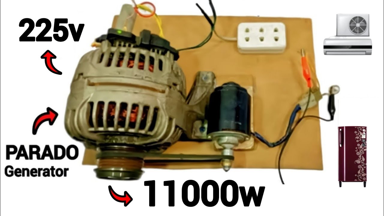 I turn free energy 11000W💡 into 225V with parado generator.