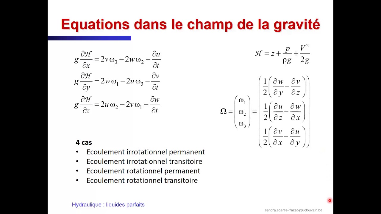 LGCIV1051 - Dynamique des liquides parfaits