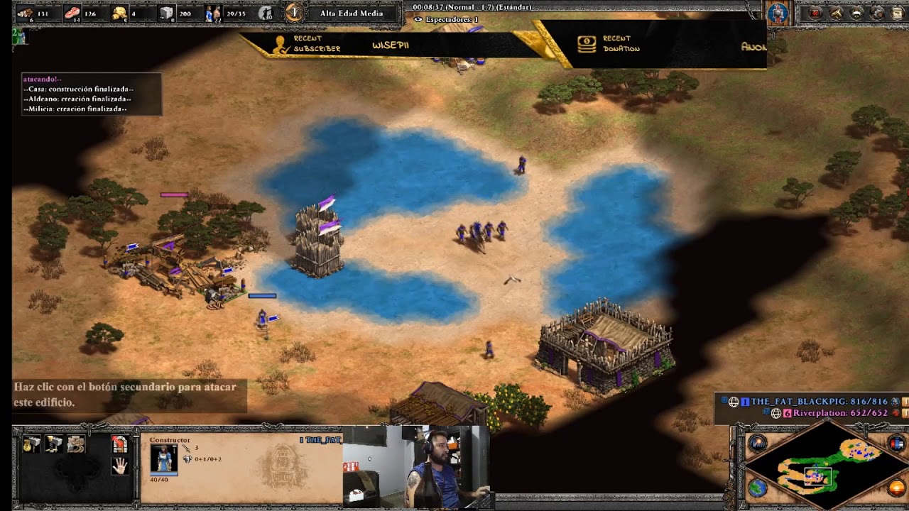 Puerco Negro vs Riverplatation (Nacho) - Age of Empires 2