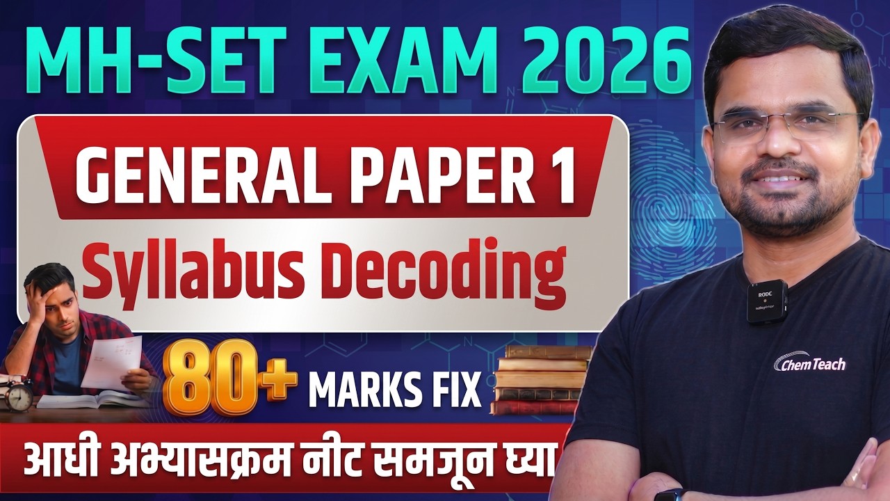 ⚠️ MH-SET 2026 STRATEGY | Paper 1 Syllabus Decoding | Latest News LIVE