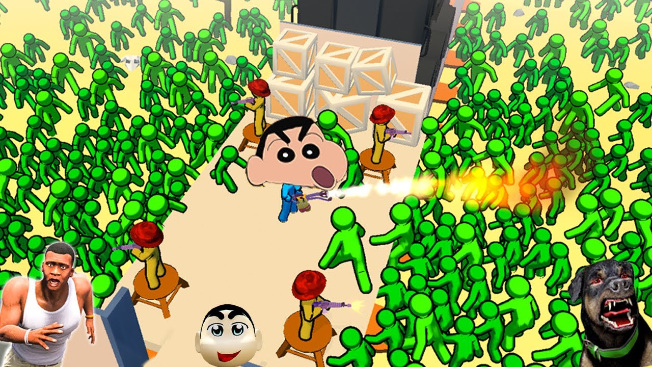 SHINCHAN PLAY ZOMBIE TRAIN AND KILL THOUSANDS OF ZOMBIES WITH FRANKLIN AND CHOP | DREAM SQUAD