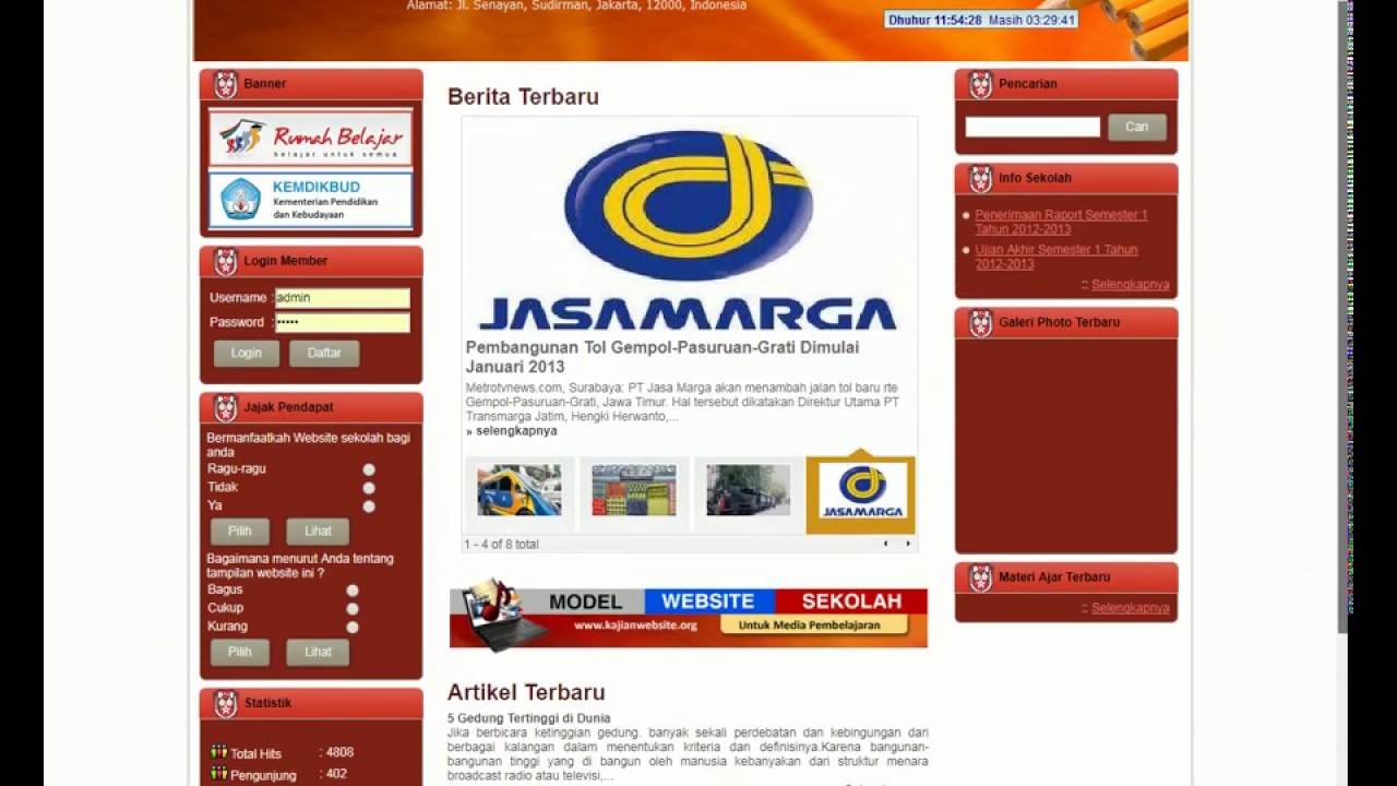 Source Code website Sekolah