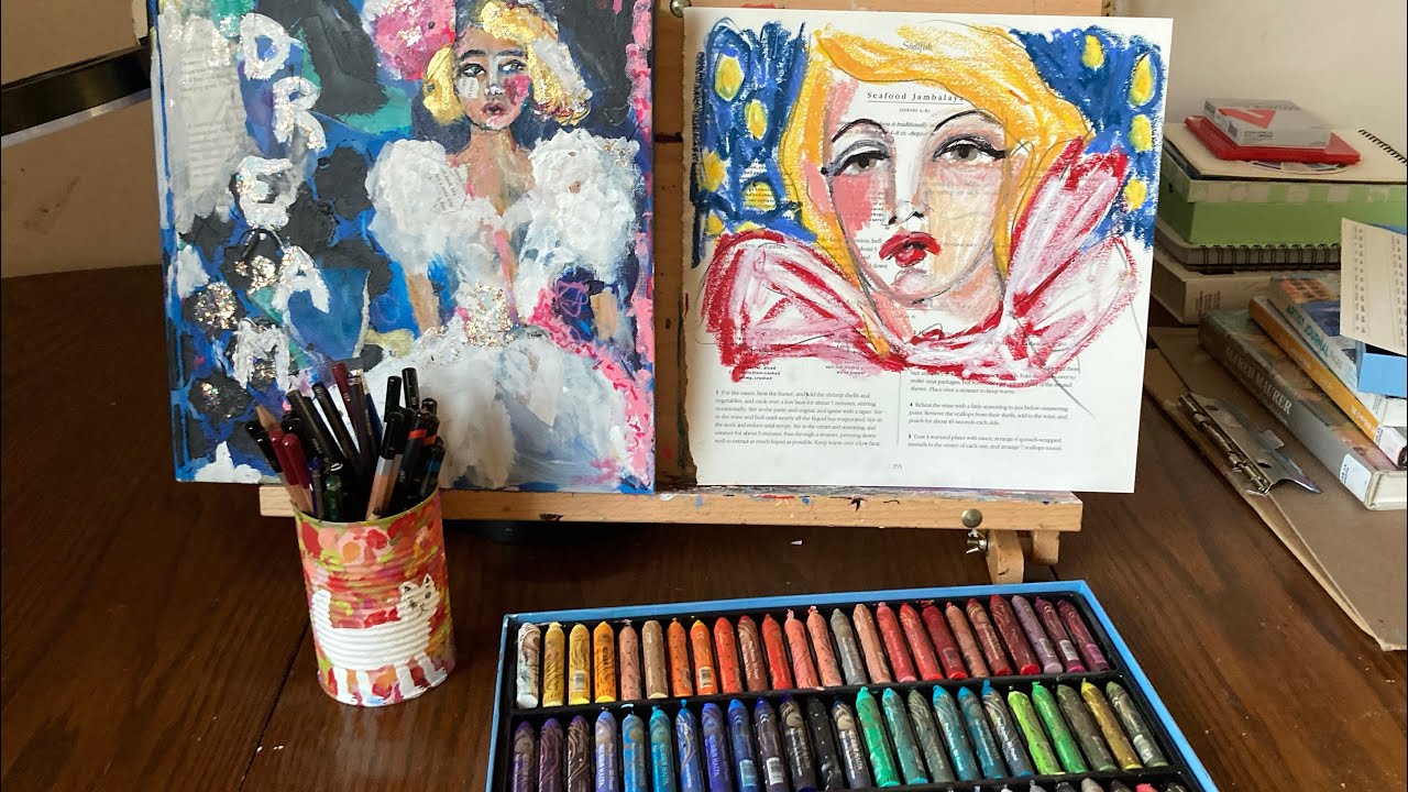 Turn a Simple Face Drawing into Beautiful Art with Paul Rubens Oil Pastels