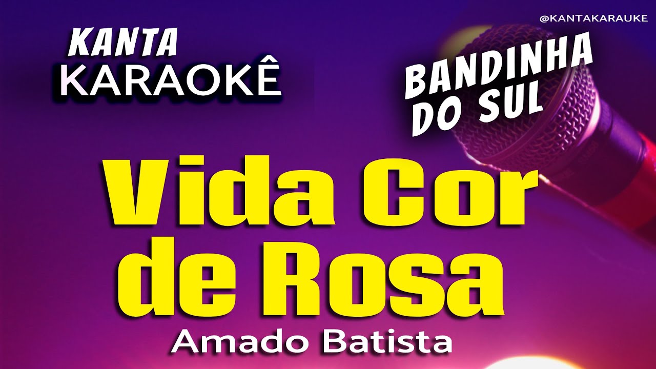 🎤karaokê  VIDA COR DE ROSA bailão - Amado Batista