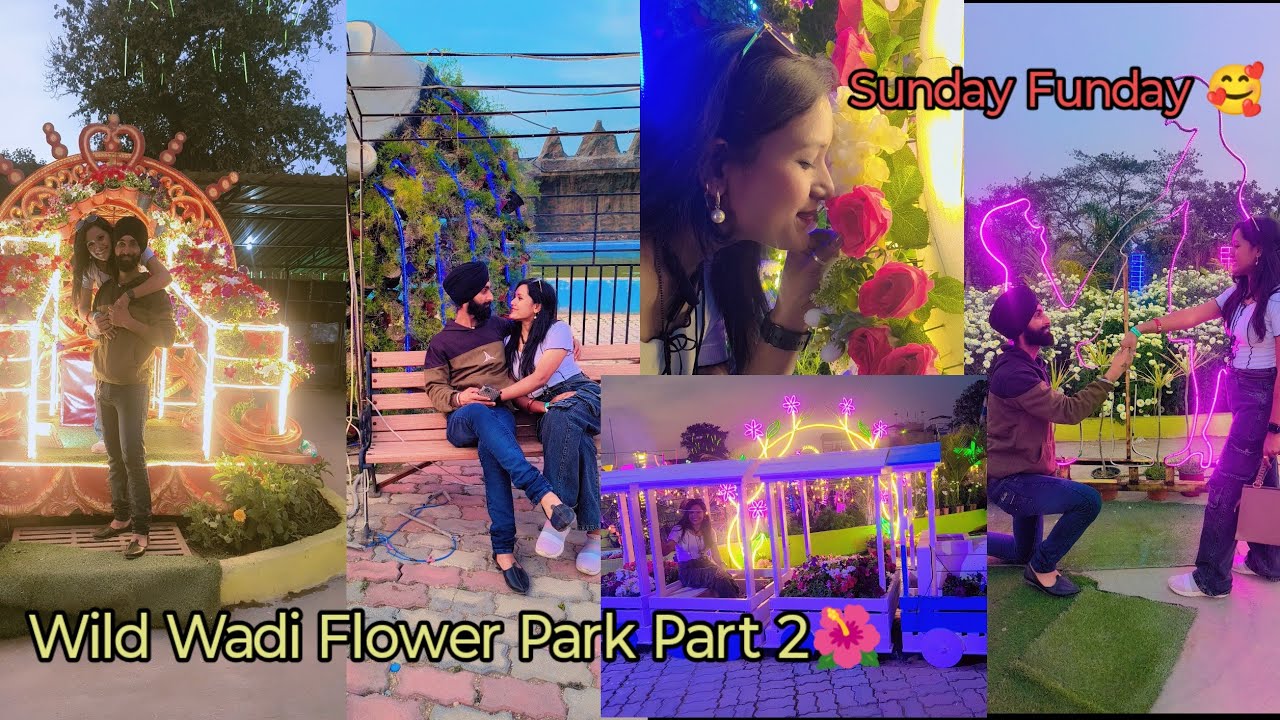 Wild Wadi Flower Park Part 2 🌺 Sunday Funday🥰@Mrsbhatiavlogs9494 
