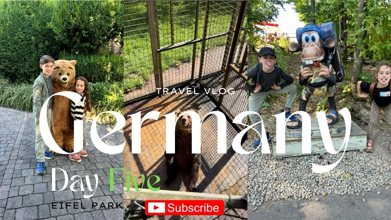 Germany day 5 | Eifelpark wildlife park | Real Bears - WE GOT SOAKED!