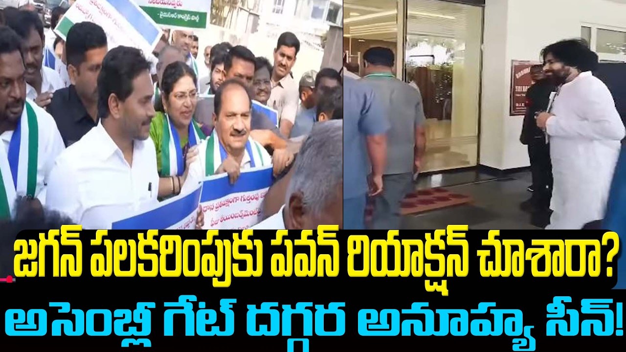 జగన్ పలకరింపుకు పవన్ రియాక్షన్ చూశారా?అసెంబ్లీ గేట్ దగ్గర అనూహ్య సీన్#ysjagan#pawankalyan