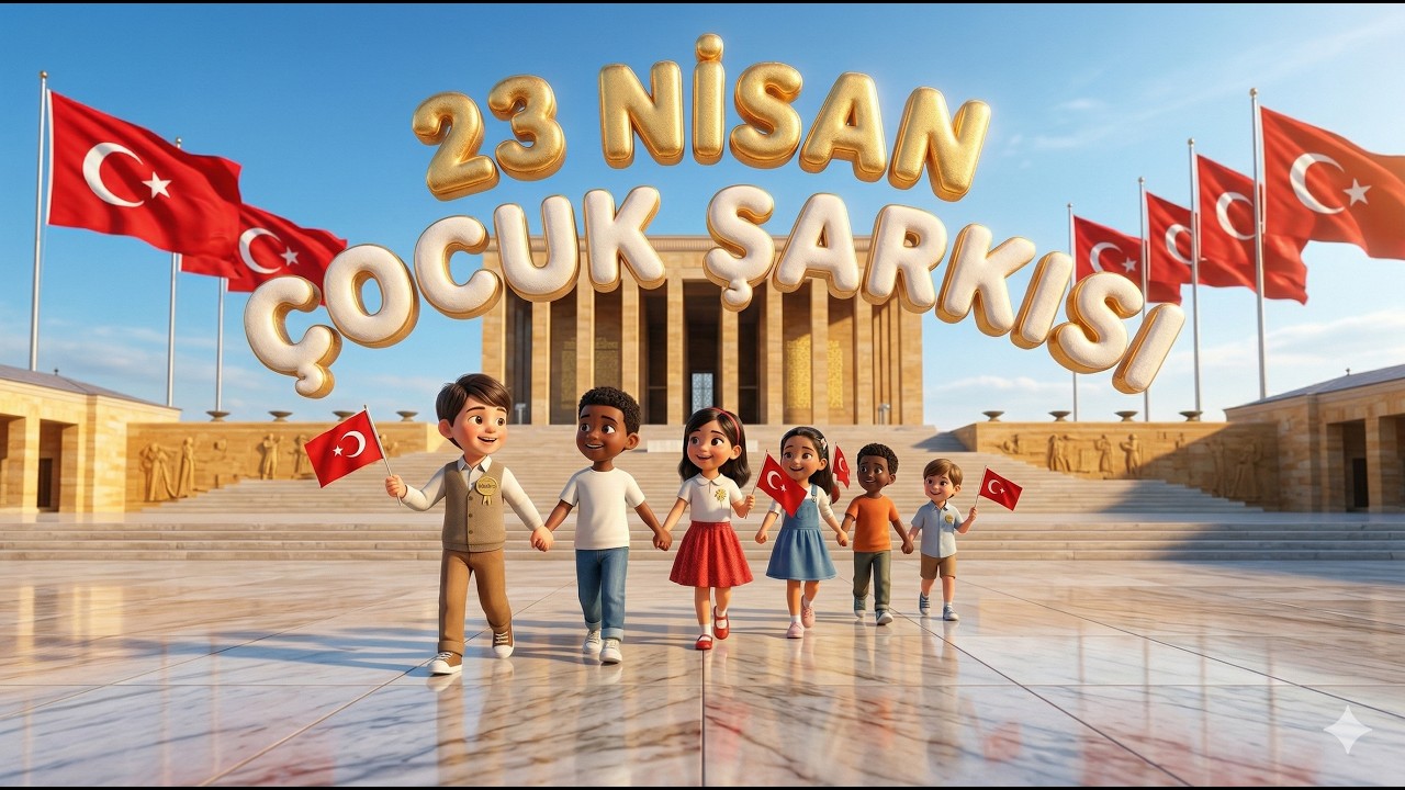 23 NİSAN ŞARKISI ✨Bug&uuml;n Bayram! 🚩 (3D Animasyon) RİMİYO TV  | En Pop&uuml;ler &Ccedil;ocuk Şarkıları✨