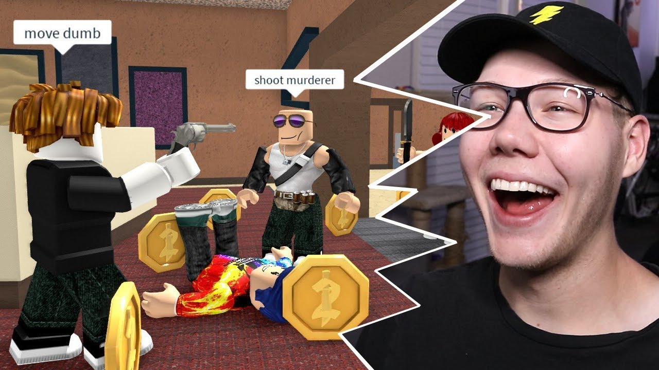 Реакция на мемы и забавные моменты про тайну убийства в Roblox #8