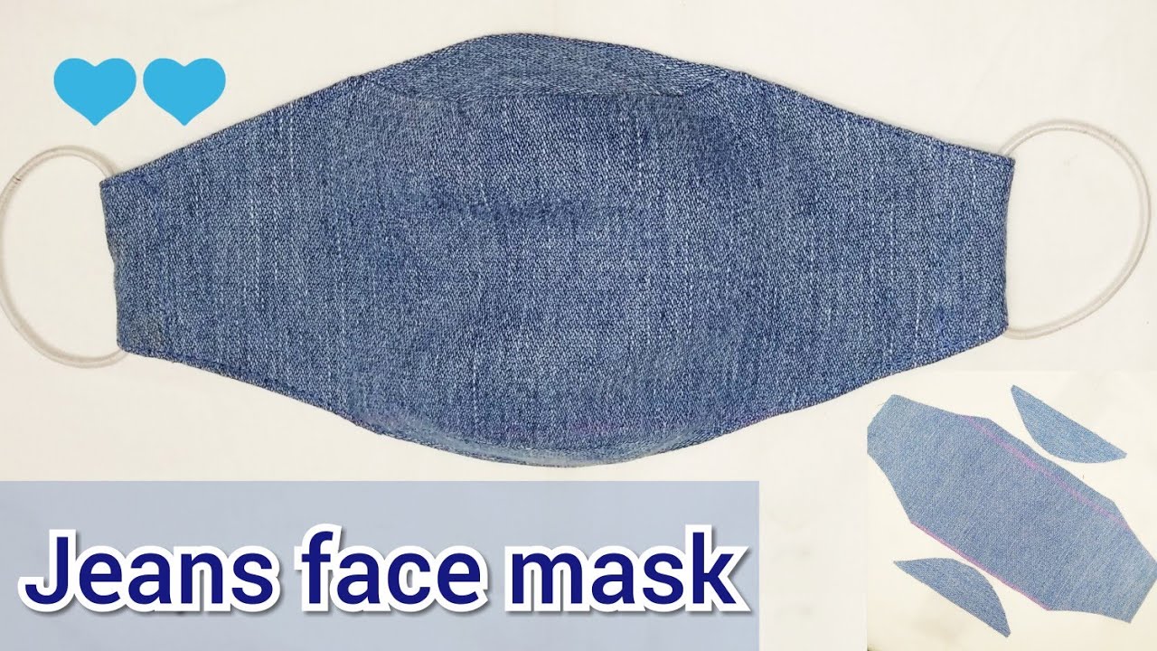 3D Face mask New design  | पुराने जीन्स पैंट से फेस मास्क  | Diy face mask from old jeans