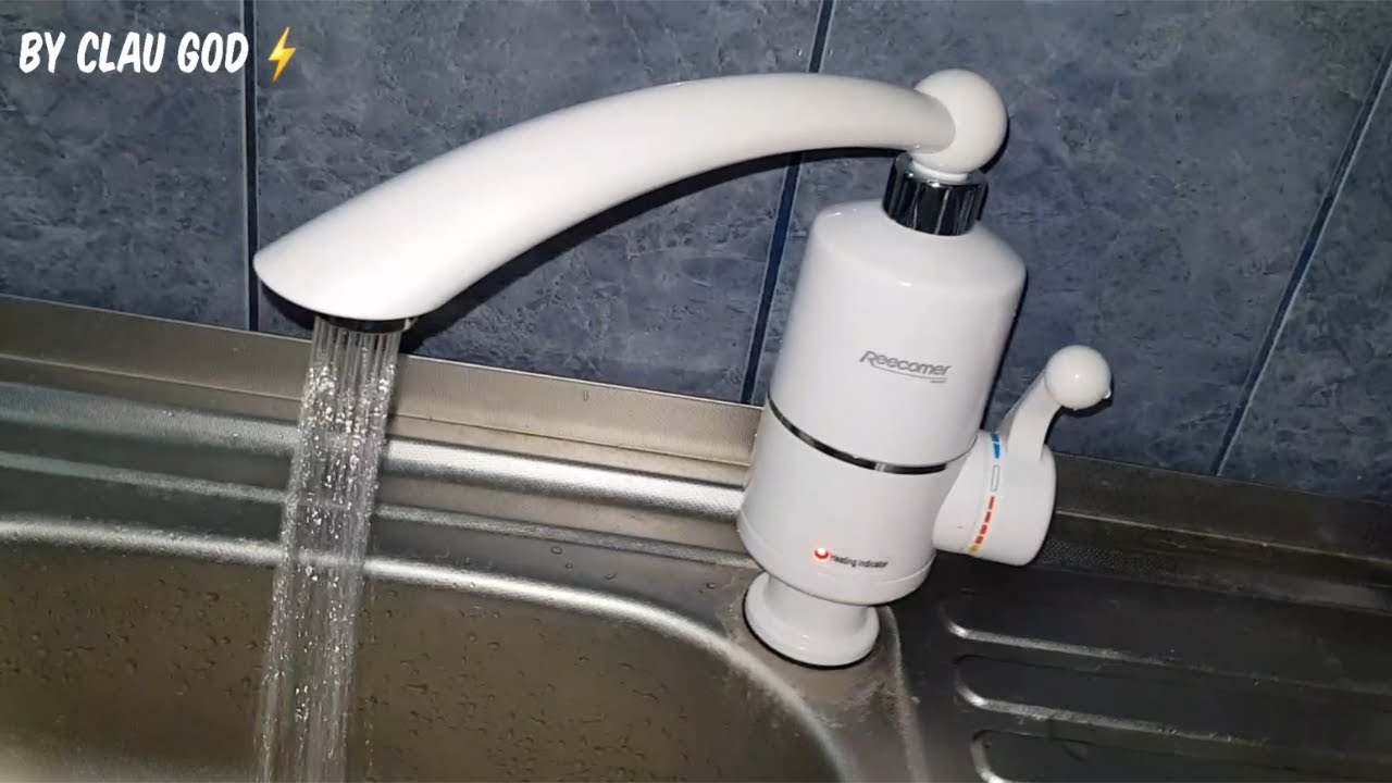 Установка электрического смесителя