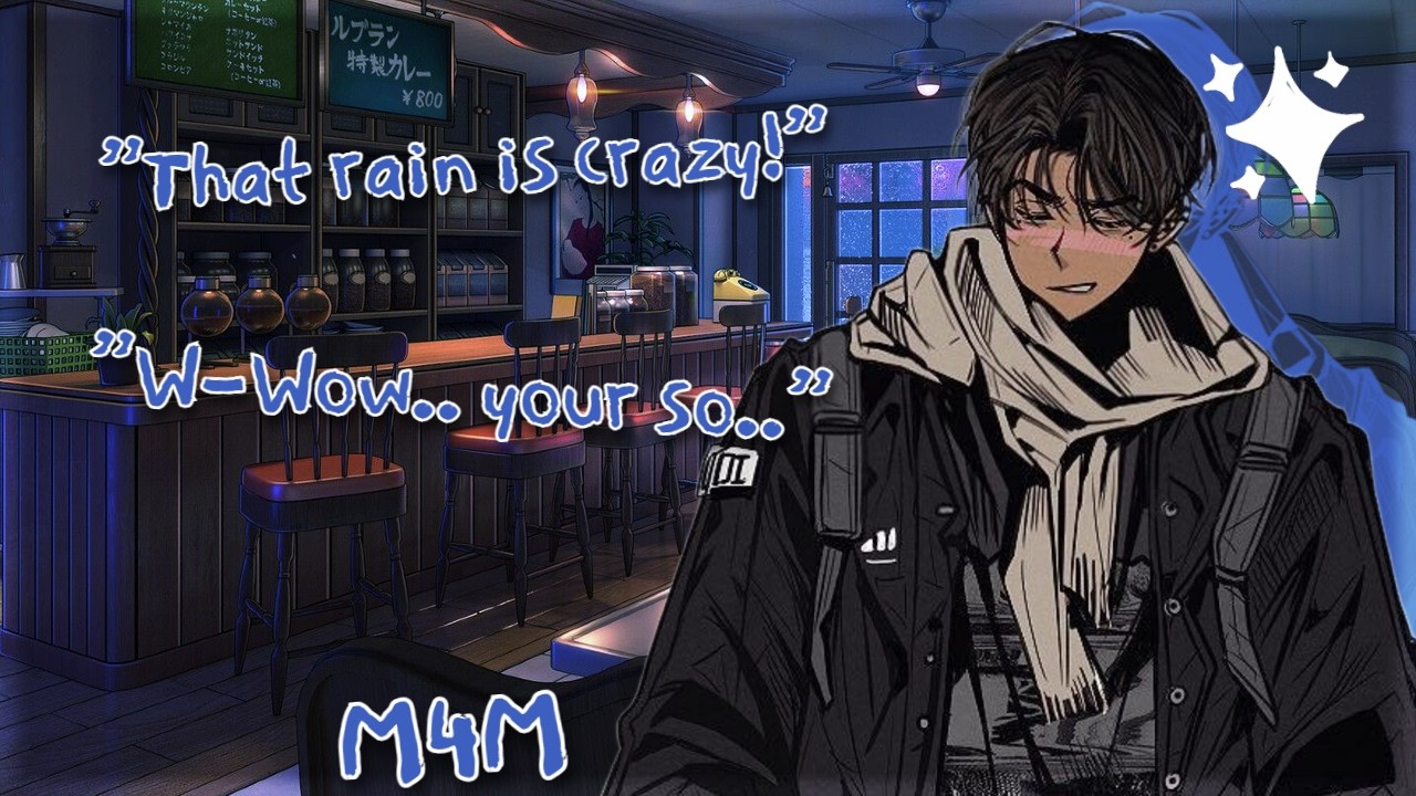 [M4M] Stranger takes shelter from rain in cafe, meets cute barista [Fluff][Strangers to Lovers]