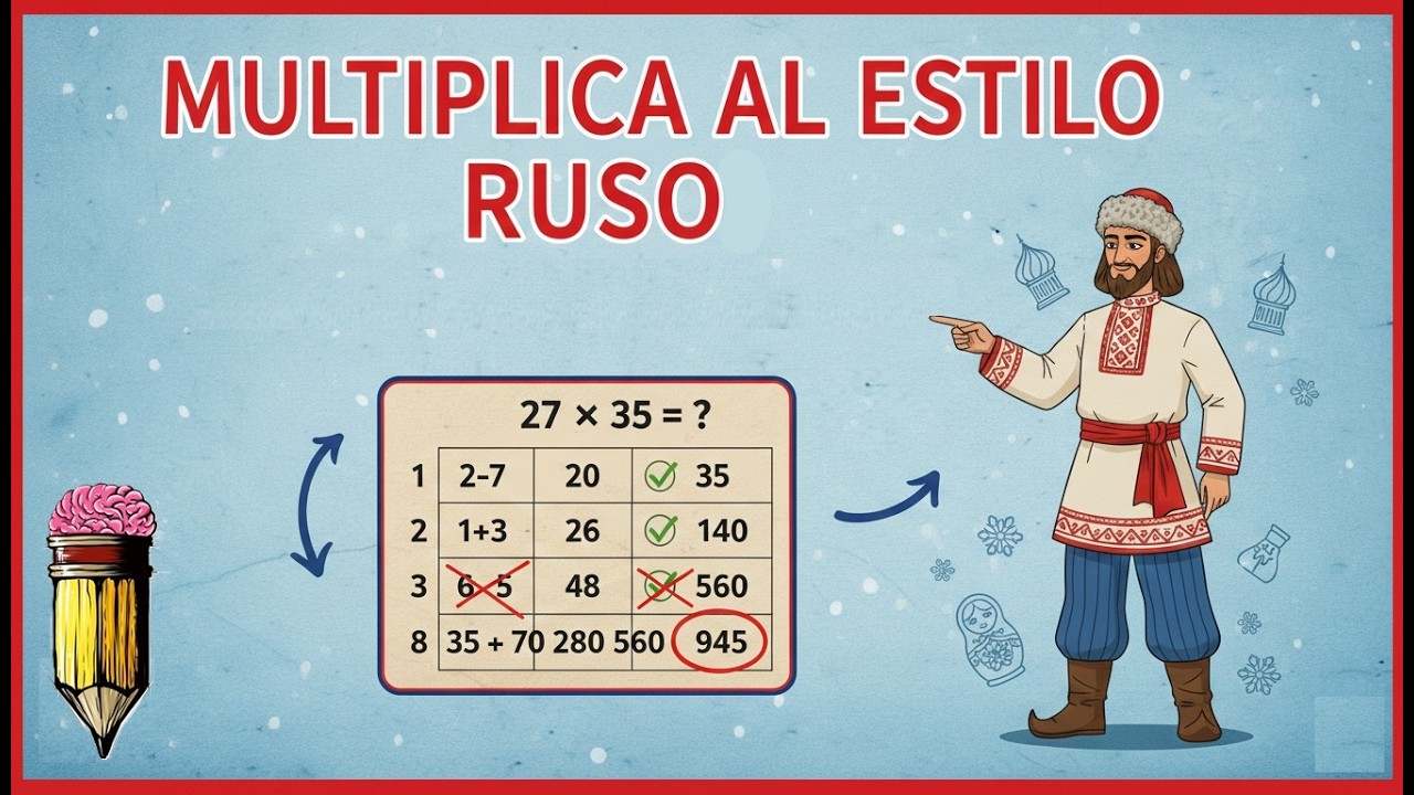 El truco de los RUSOS para multiplicar sin calculadoras. Aquí en mas sencillo