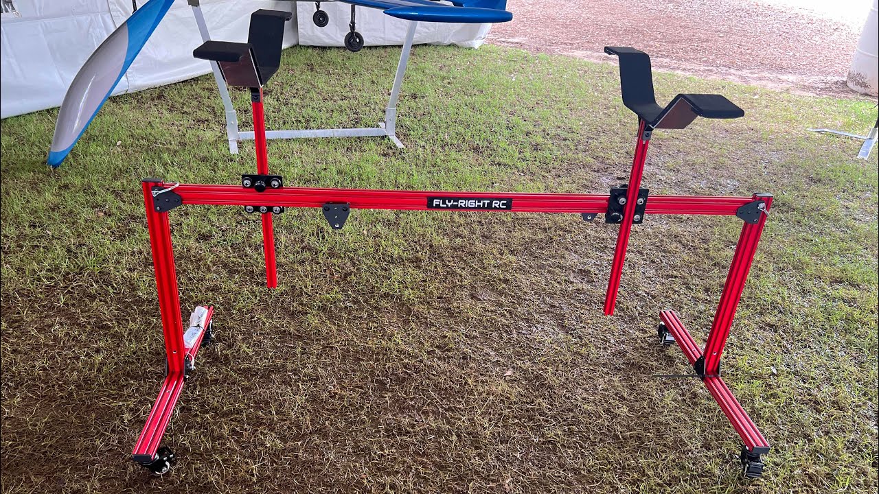THE BEST PORTABLE AIRPLANE STAND EVER!! Joe Nall 2025 Day 8: Fly-Right RC Field and Work Stand