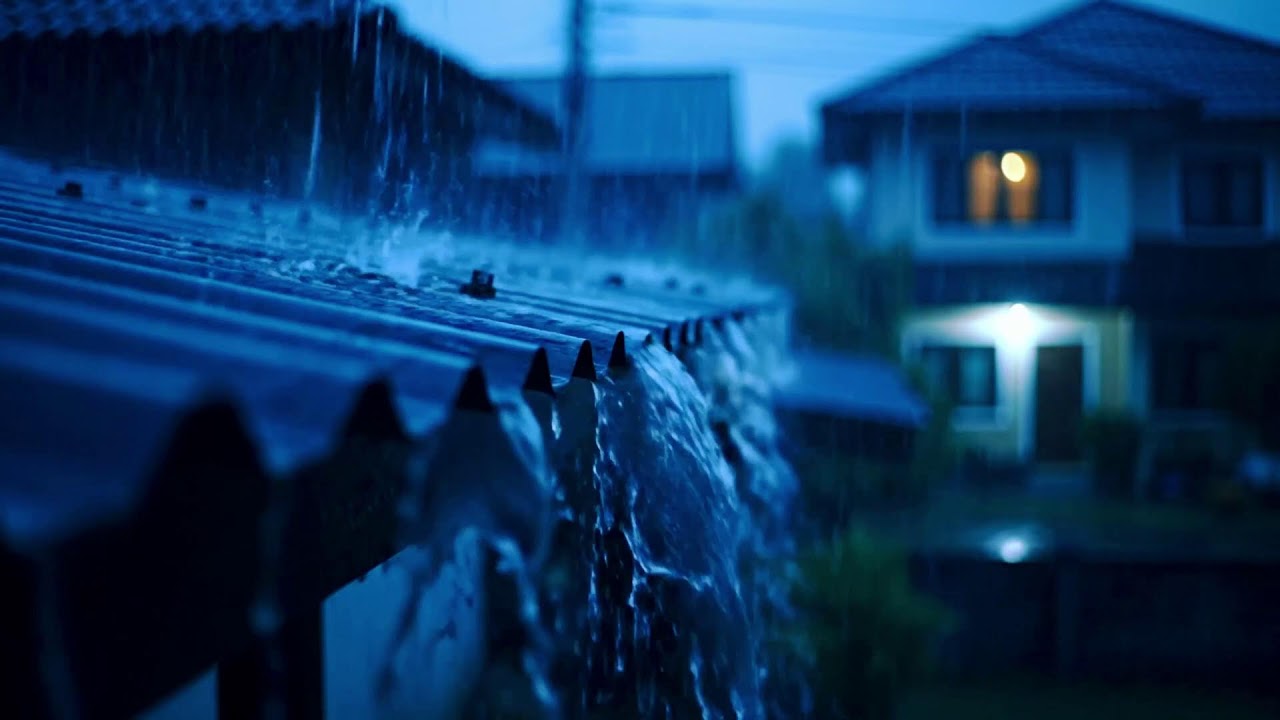 Midnight Tin Roof Symphony: Heavy Rain Pouring Gently Through the Night for Deep, Peaceful Sleep 225
