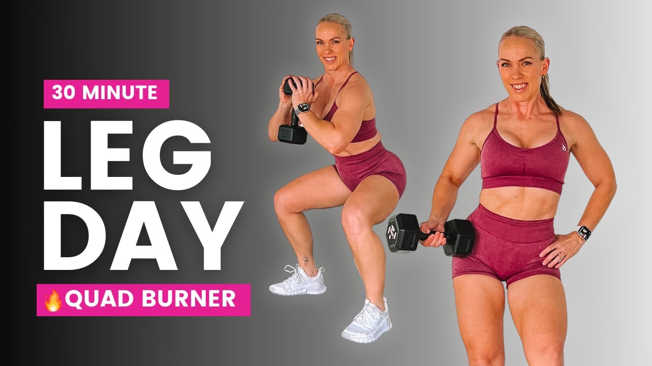 30 Min Quad Burn 🔥| Dumbbell Leg Day Workout At Home
