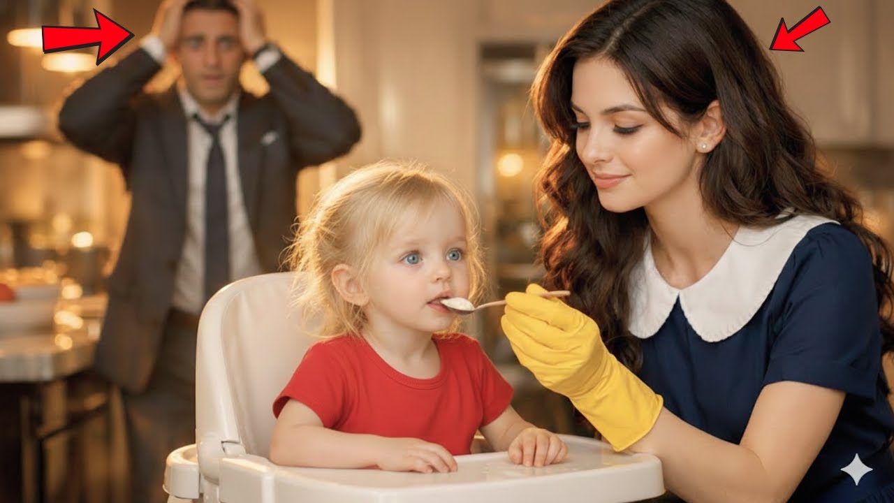 La hija del millonario llevaba 3 semanas sin comer… hasta que llegó la limpiadora más humilde