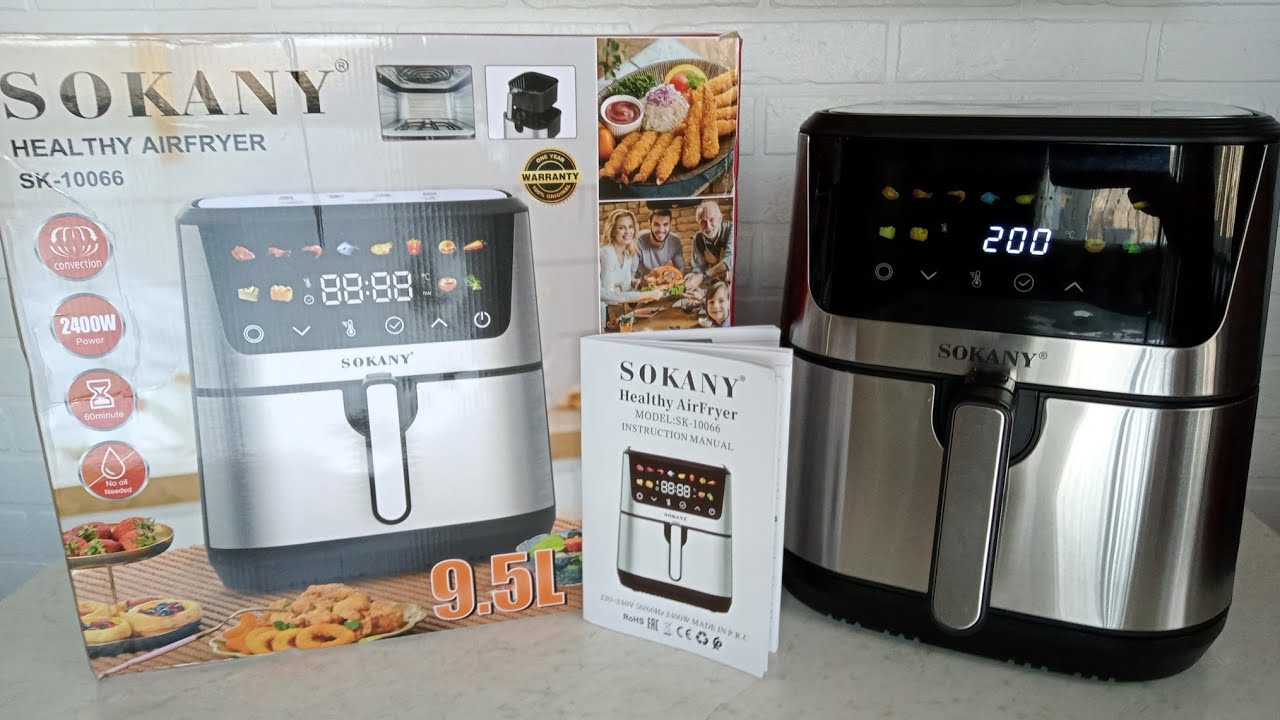 ГРИЛЬ SOKANY SK-10066 2400W  9,5L HEALTHY AIRFRYER/ОБЗОР АЭРОГРИЛЯ SOKANY SK-10066/ЭЛЕКТРОГРИЛЬ
