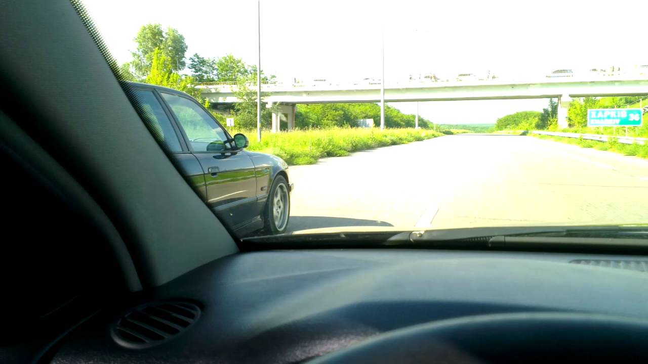 Vectra 2.8T St3 345hp vs BMW e34 s62b50 swap. Roll 60-240.