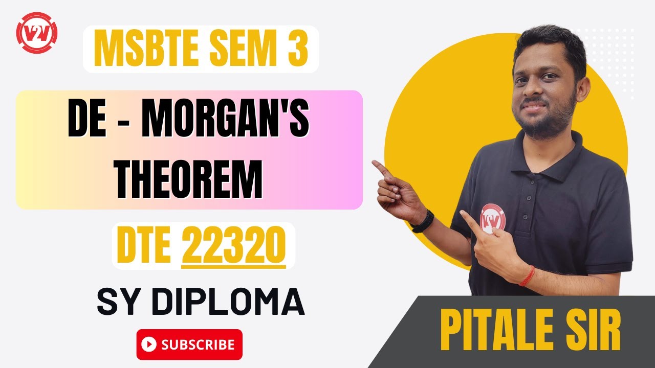 De Morgan's Theorem | SY Diploma | SEM 3 DTM / DTE