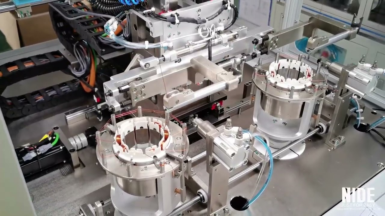 Automatic BLDC needle winding machine | Motor Stator Coil Winding Process