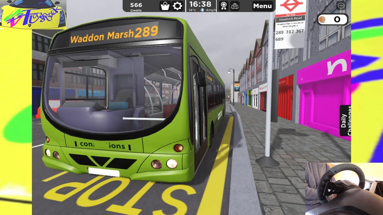 AVF- ROBLOX CROYDON- WHEEL GAMEPLAY- GREEN 289 BUS? ONLY OLD-TIME CROYDON PEOPLE KNOW!