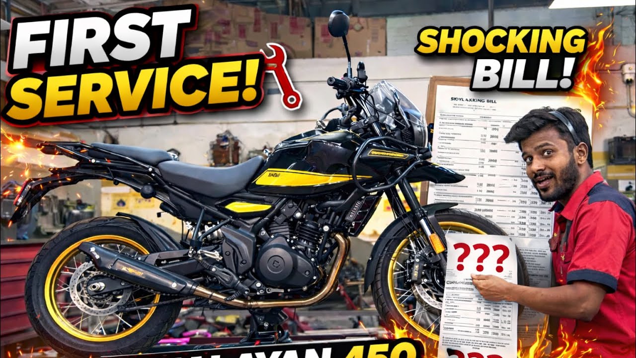 Himalayan 450 First Service 🔧 | 500KM Service full video Cost & Experience | Royal Enfield