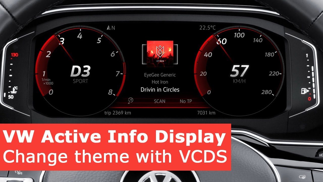 Измените тему отображения информации VW Active с помощью VCDS