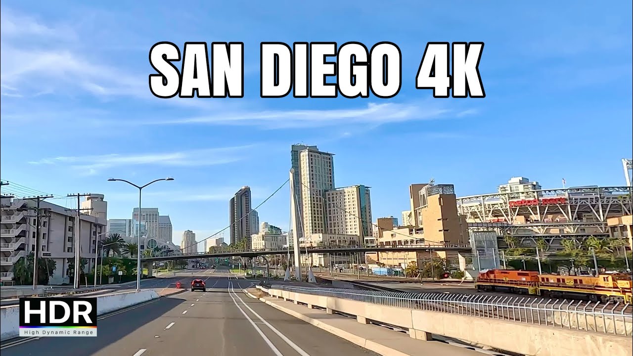 Downtown San Diego 4K Drive - Gaslamp Quarter, East Village, Cortez Hill, Harborview, Little Italy