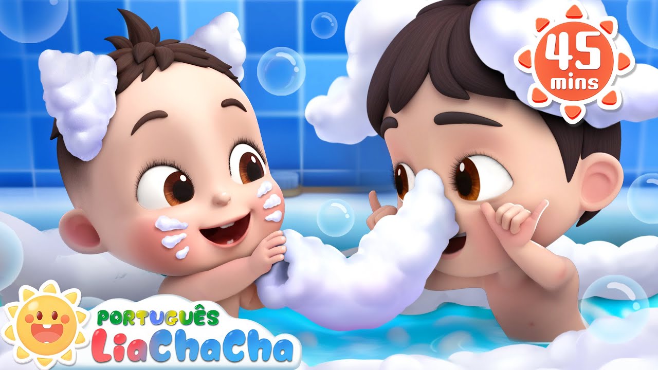 Um Banho de Espuma 🛁🫧 | Compilação | LiaChaCha em Português - Música Infantil & Canção de Ninar