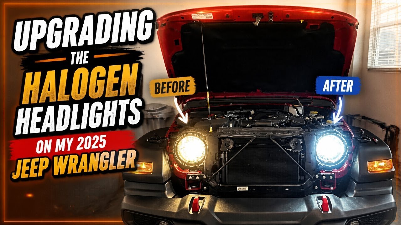 Upgrading the Halogen Headlights on my 2025 Jeep Wrangler