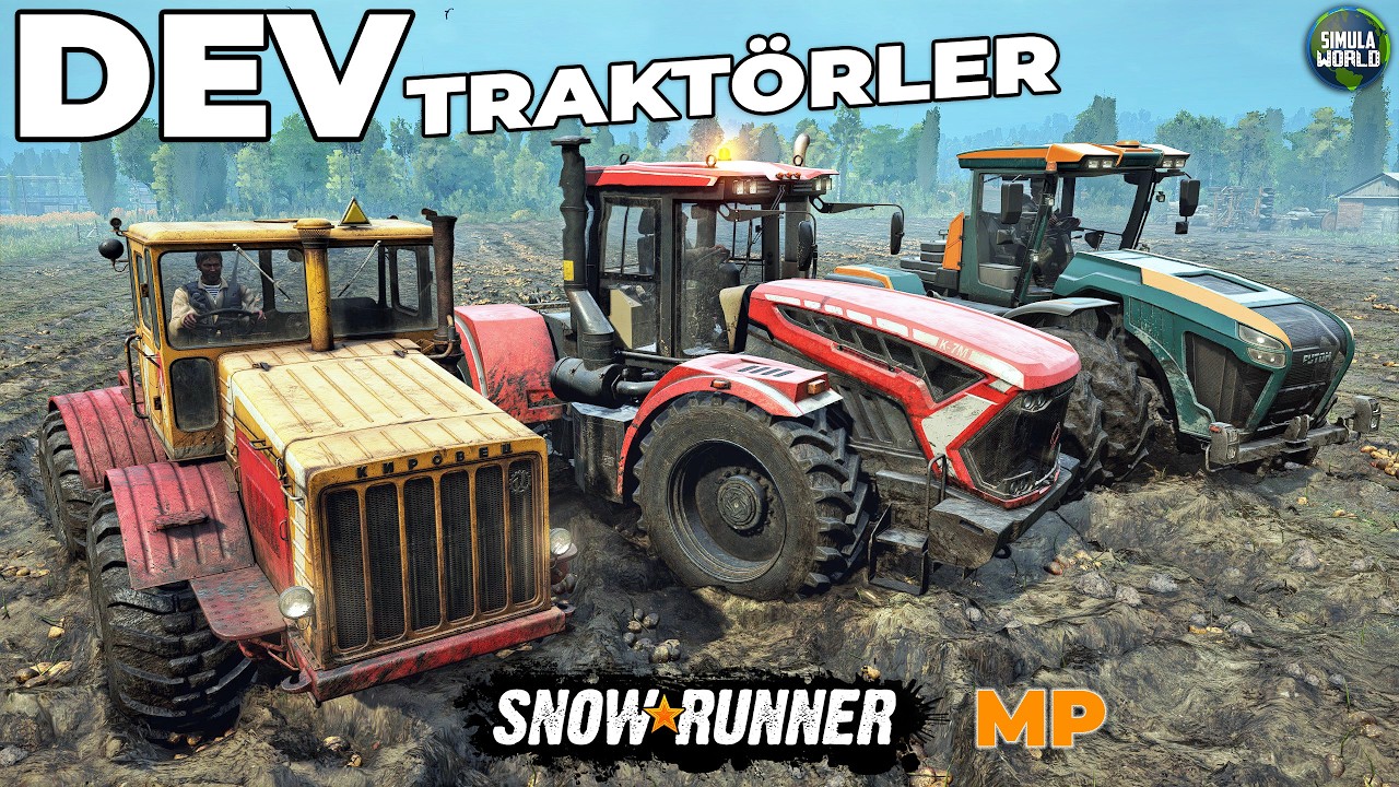 DEV TRAKTÖRLERLE TARLA SÜR | SNOWRUNNER MULTIPLAYER