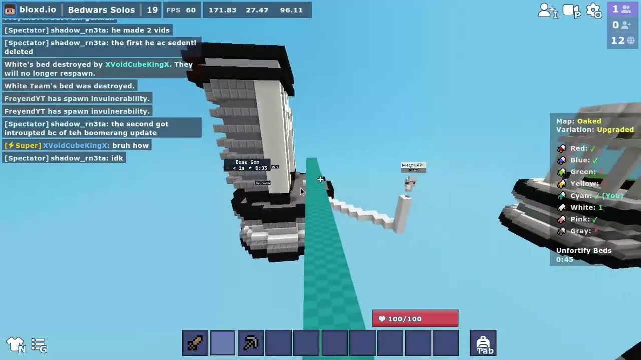 Solo Bedwars Gameplay 😃