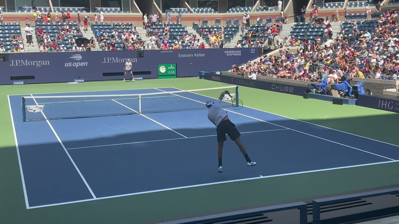 Rafael Nadal & Matteo Berrettini Practice/Point Play at 2022 US Open - 4K 60fps