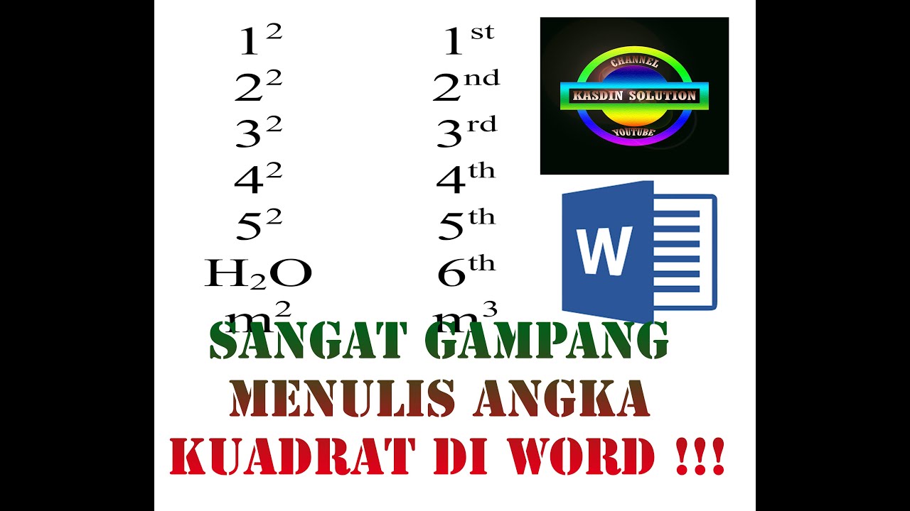Cara Menulis Angka Kuadrat di Word