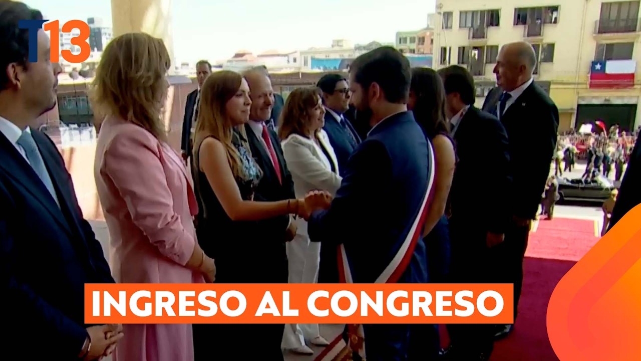 El ingreso del presidente Gabriel Boric al Congreso Nacional para entregar el poder a José Antonio