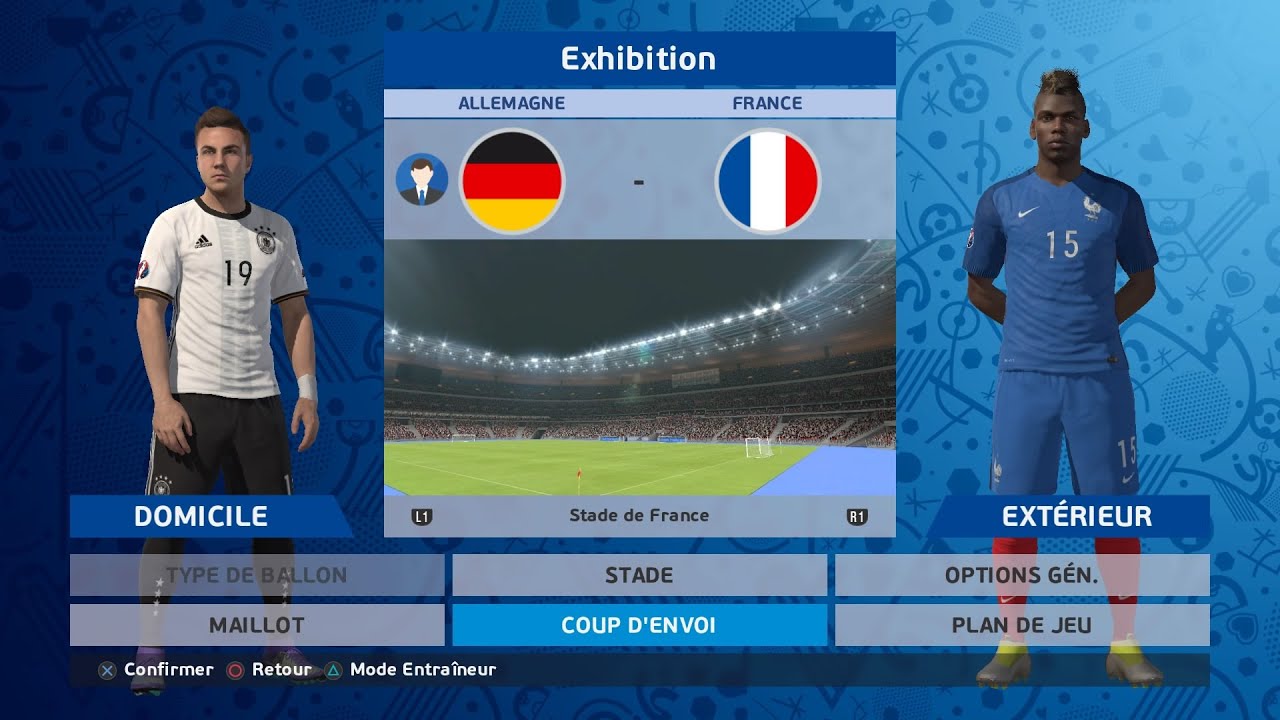 SIMULATION - DEMI-FINALE UEFA EURO 2016 - ALLEMAGNE VS FRANCE (PES 2016)