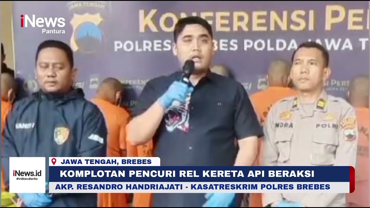 Komplotan Pencuri Rel Kereta Api Dibekuk Polisi di Brebes