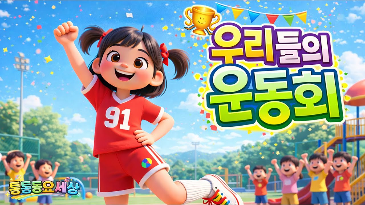 우리들의 운동회 🏃‍♂️ 신나는 동요 | 어린이 노래 | 유치원 운동회 노래 |신나는 어린이,영유아 동요|교육동요|통통동요세상