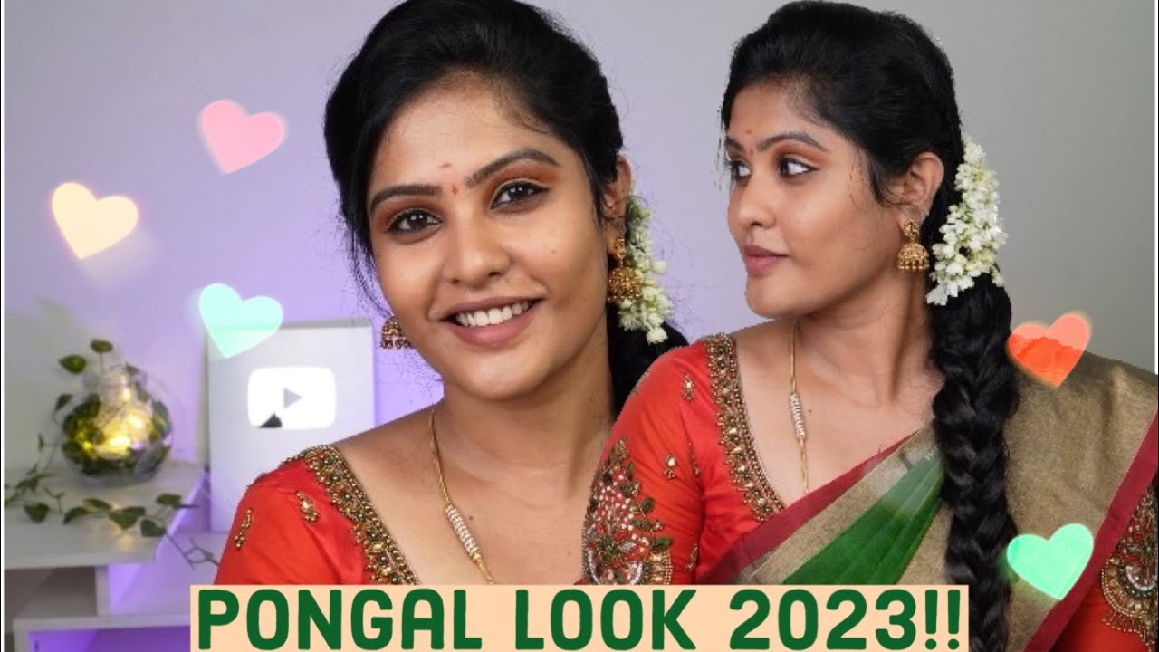 Pongal Makeup 2023| Festival makeup look | Step by step makeup tutorial for beginners | Simple look!