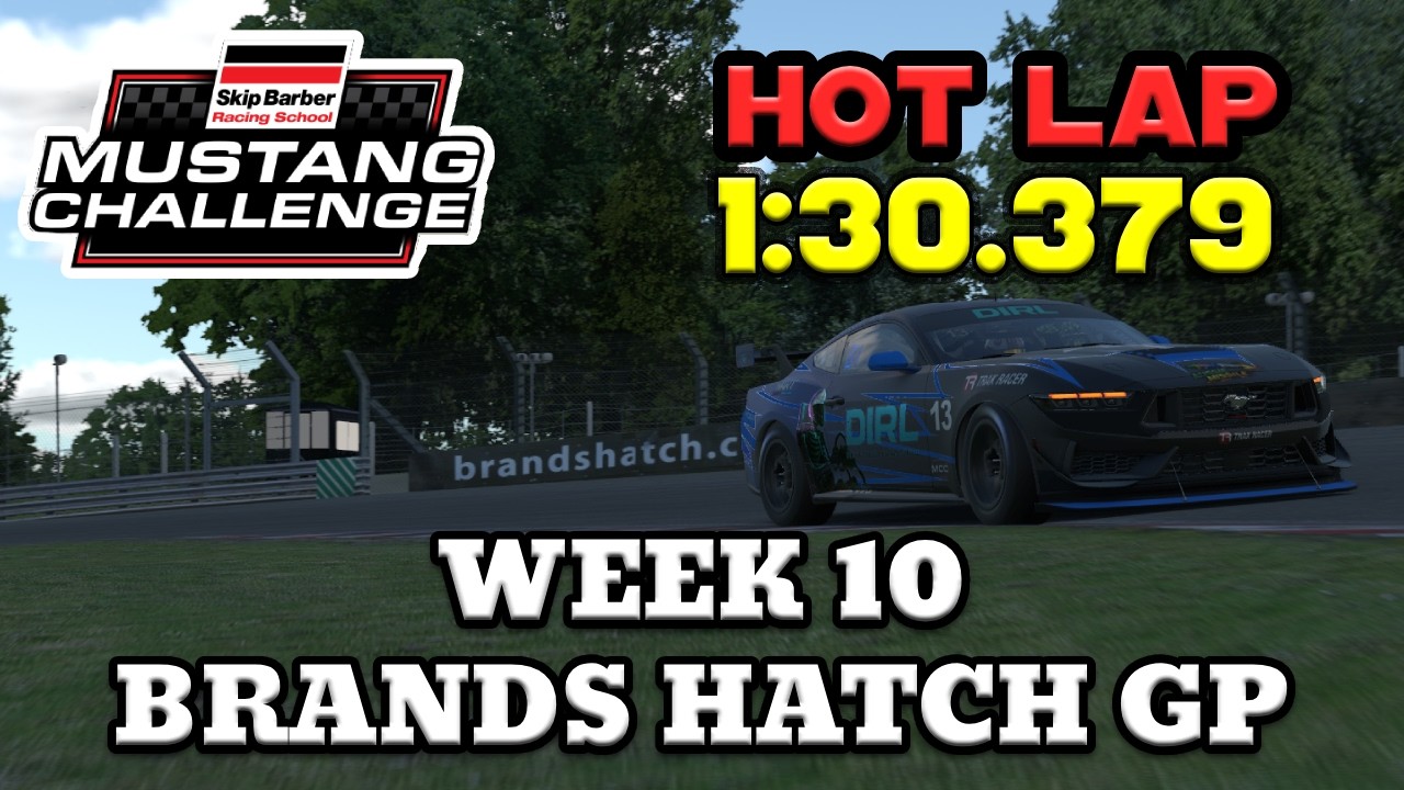 Hot Lap: Brands Hatch GP 1:30.379 (Fixed Setup) - iRacing Mustang Challenge