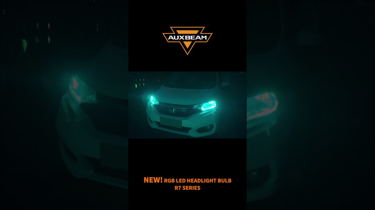 The Brightest RGB Color LED Headlight Bulbs! Star Our Party Time!!! #auxbeam #honda