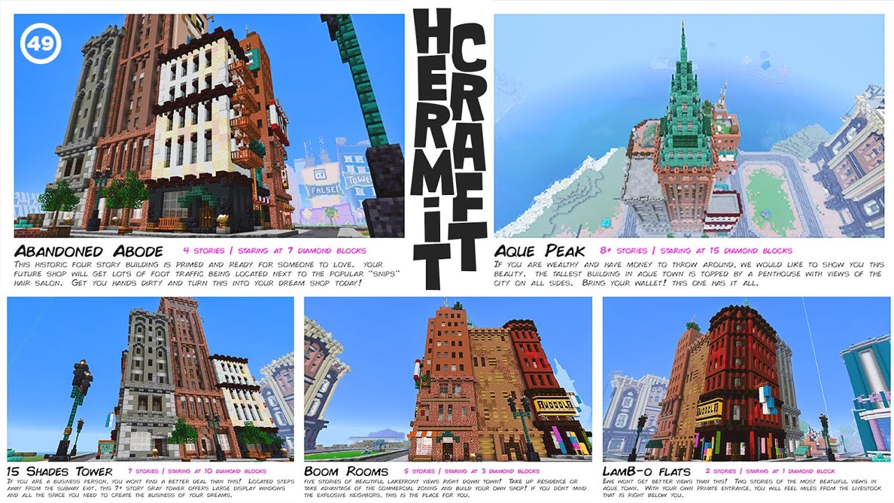 Announcing the Winners of My Building Auction! :: Hermitcraft #49