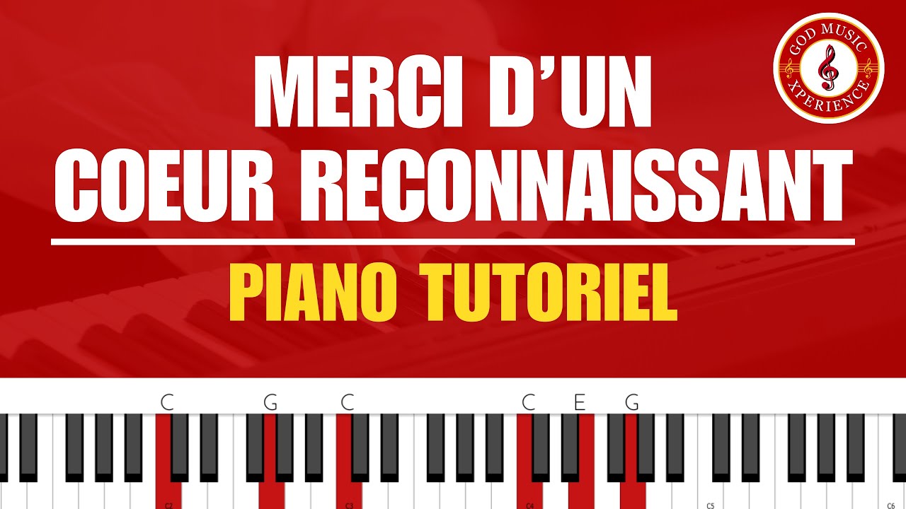 🎹Merci d'un coeur reconnaissant | Piano Tutoriel 🎹 | Do Majeur | Débutant🎼🎶