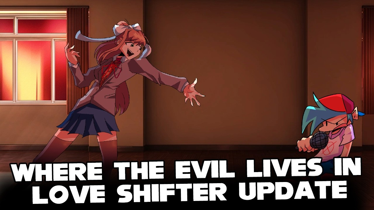 FNF | LOVE SHIFTER UPDATE! - WHERE THE EVIL LIVES IN | (MONIKA) (SLENDERMAN) (MARIO64)