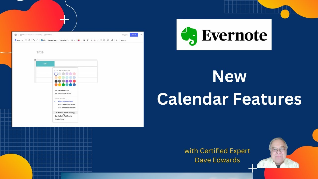 Evernote's New Calendar Features