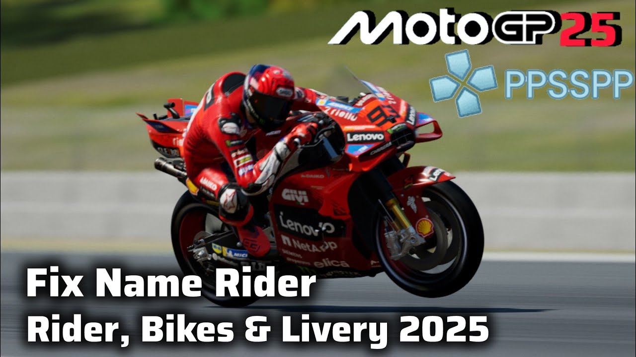 MotoGP 25 PPSSPP PSP - SBK 09 mod MotoGP 25 (Bike and Livery 2025 - Fix Name Rider)