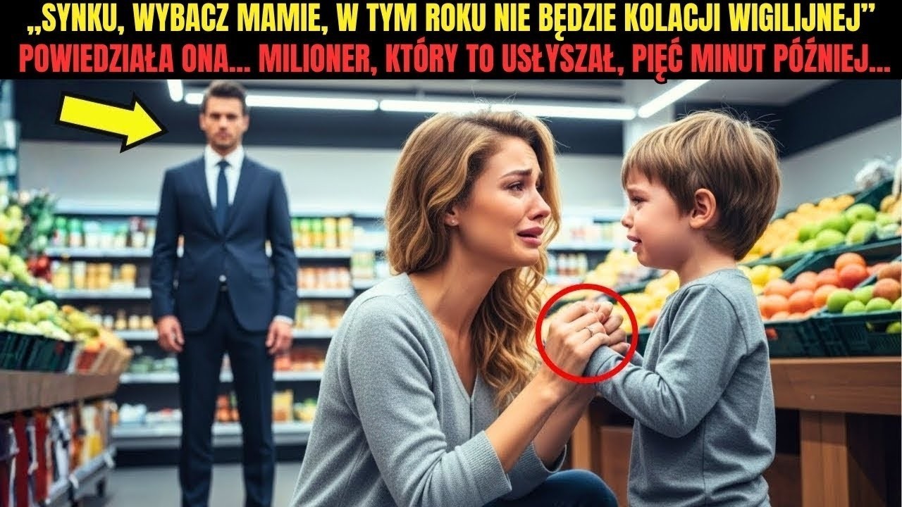 „Synku, wybacz mamie, w tym roku nie będzie kolacji” — powiedziała…   Milioner, który to usłyszał,