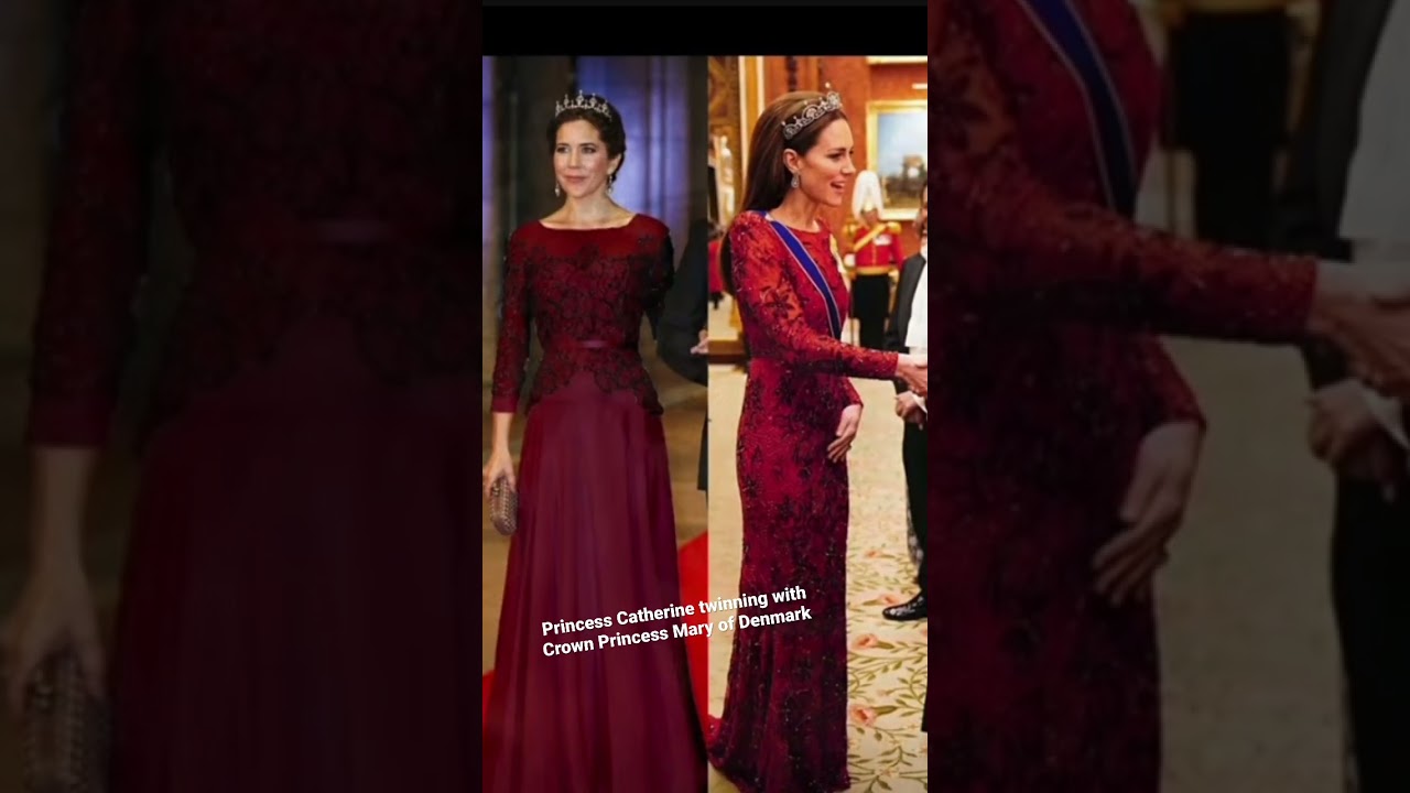 Princess Catherine and Crown Princess Mary of Denmark twinning 👍😃🌺