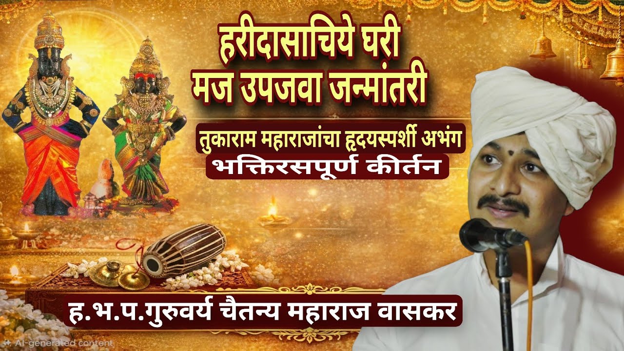 “हरीदासाचिये घरी मज उपजवा जन्मांतरी” | चैतन्य महाराज वासकर यांचे गोड कीर्तन #marathikirtan #bhakti 